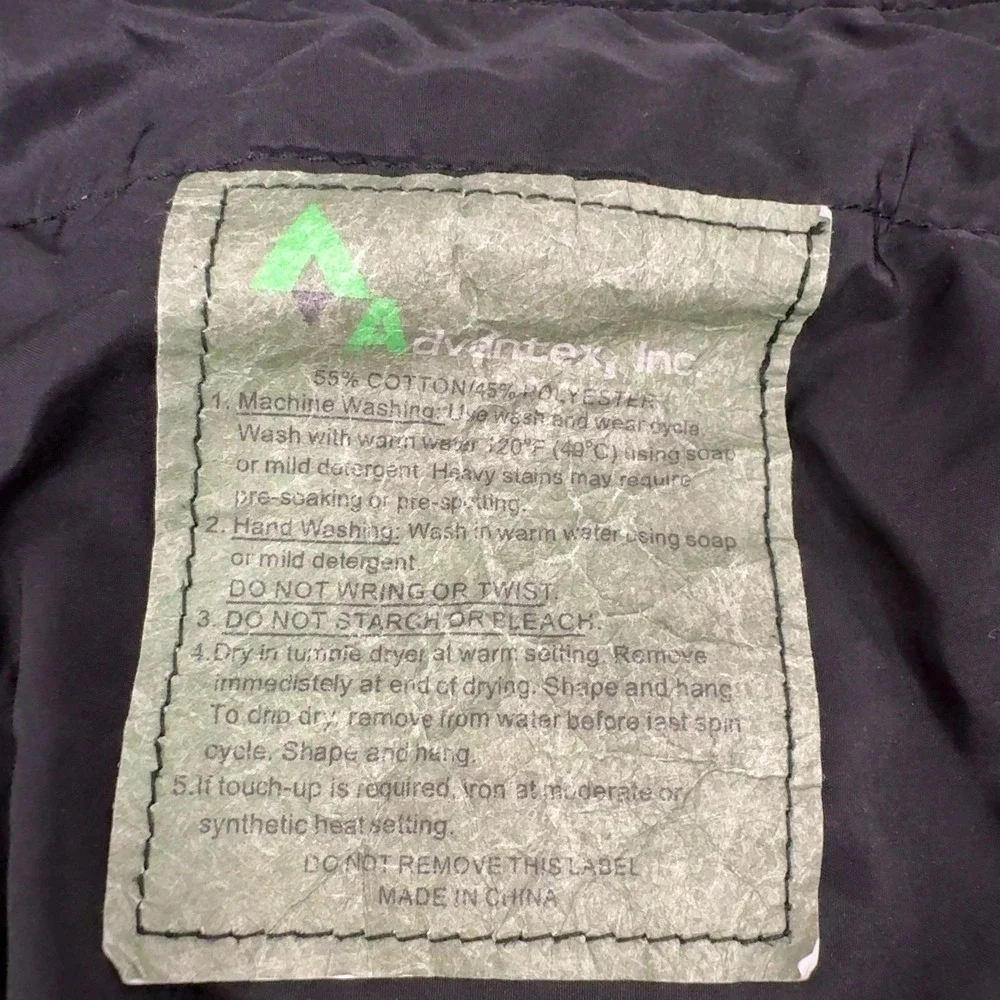 Advantex BDU Cargo Pants Mens L Black Cotton Blend Adjustable Tactical Gorp